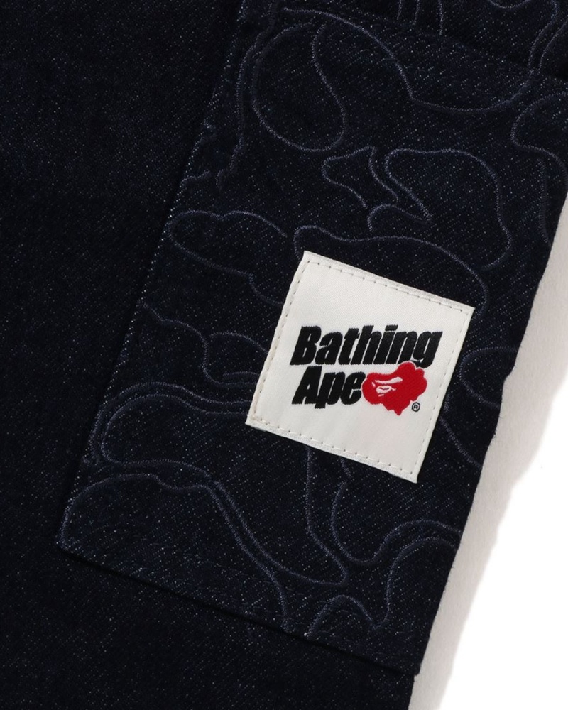 Jean Bape Line Patch Denim Double Knee Travail Bleu Marine Bleu Homme | UMZ-51240294